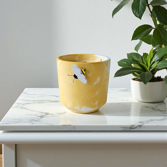 Spiced Honey Whisky Candle – Handmade Cement, Tonka & Oud, 7oz