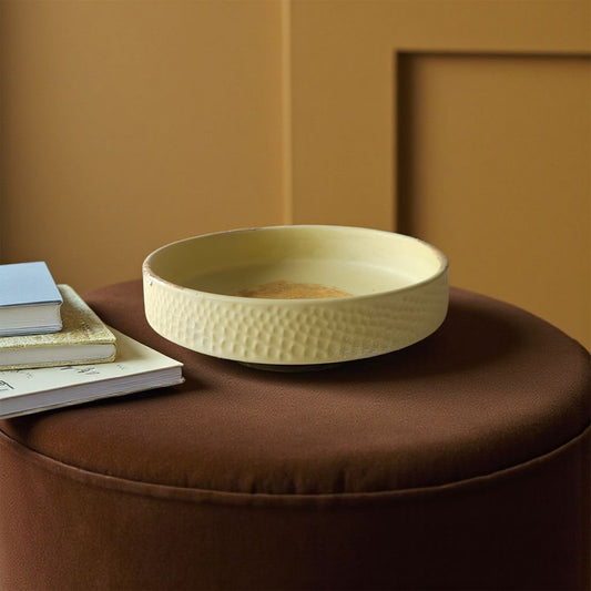 Sage Cement Bowl with Gold Foil | Handmade Jewelry Tray & Catchall