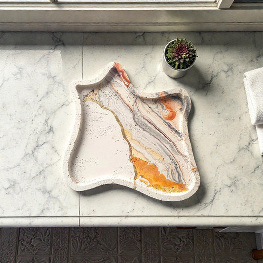 The Terrain Tray – Handmade Marble Cement Catchall