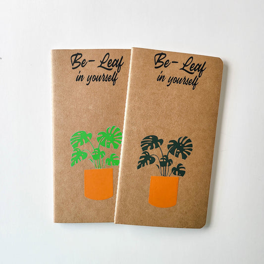 Planter design journal | Notebook - BE-LEAF IN YOURSELF