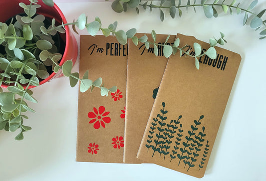 Red flower journal | Notebook - I'M PERFECT
