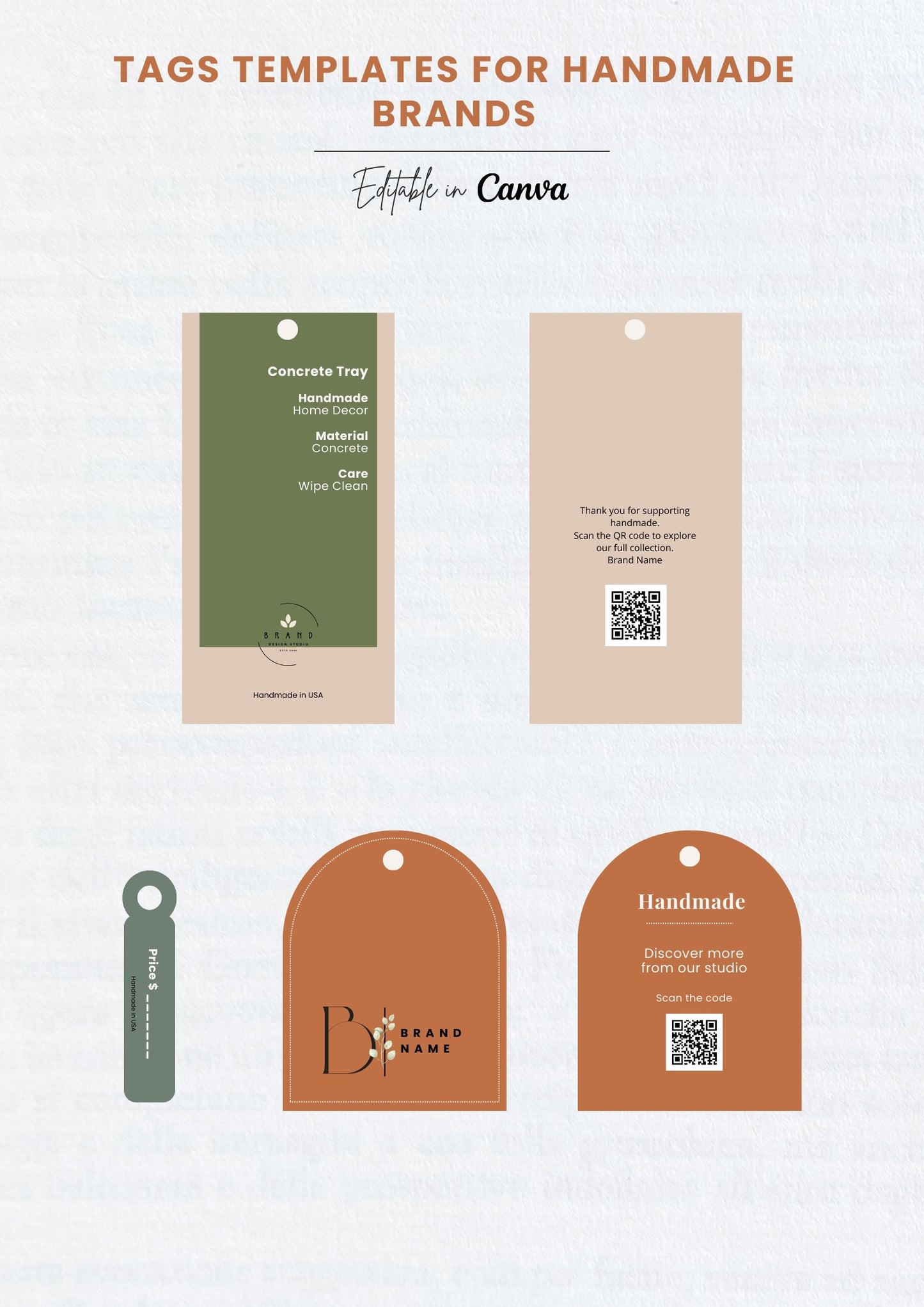 Canva Branding Kit for Handmade Businesses | Logo & Packaging Templates