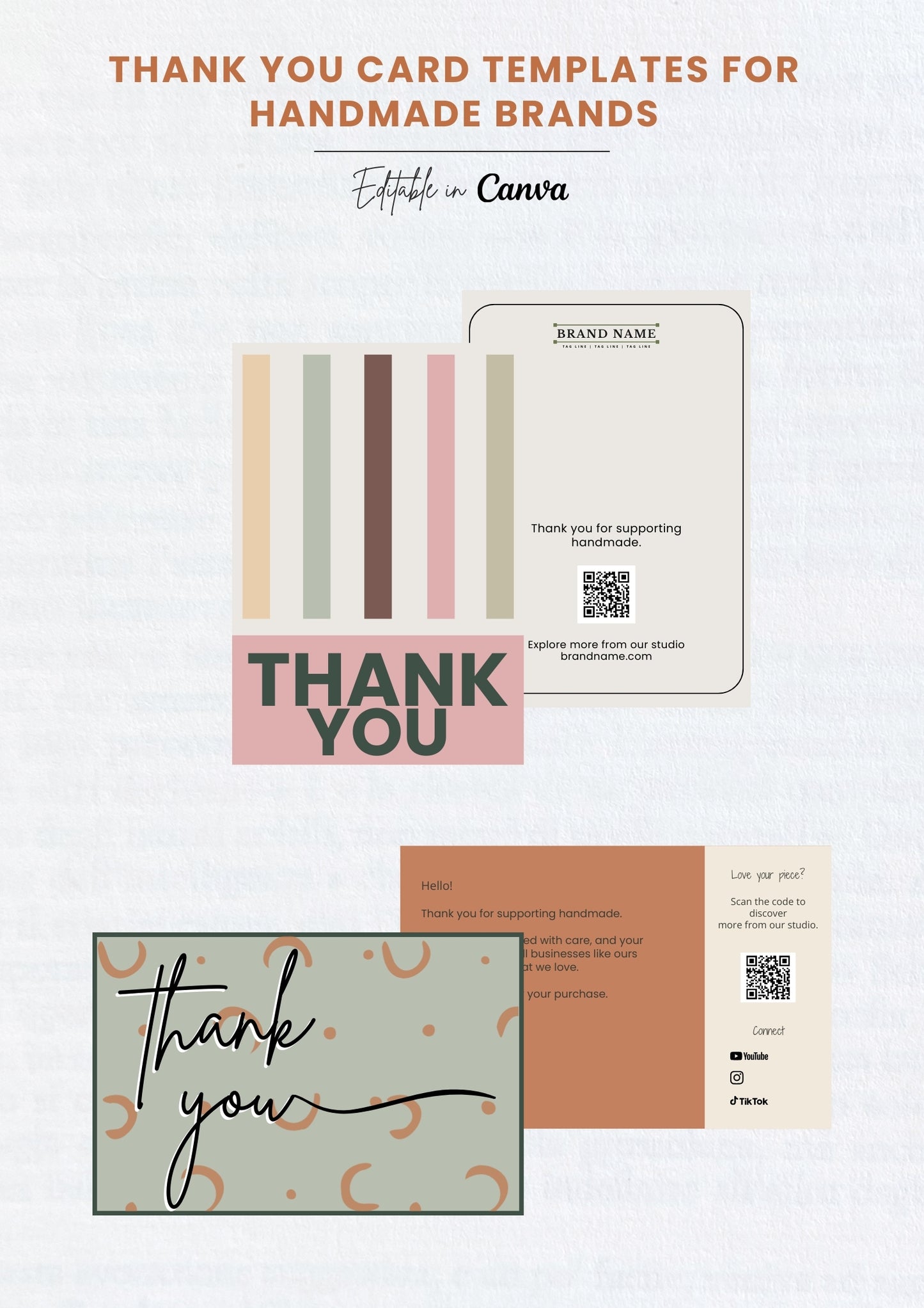 Canva Branding Kit for Handmade Businesses | Logo & Packaging Templates