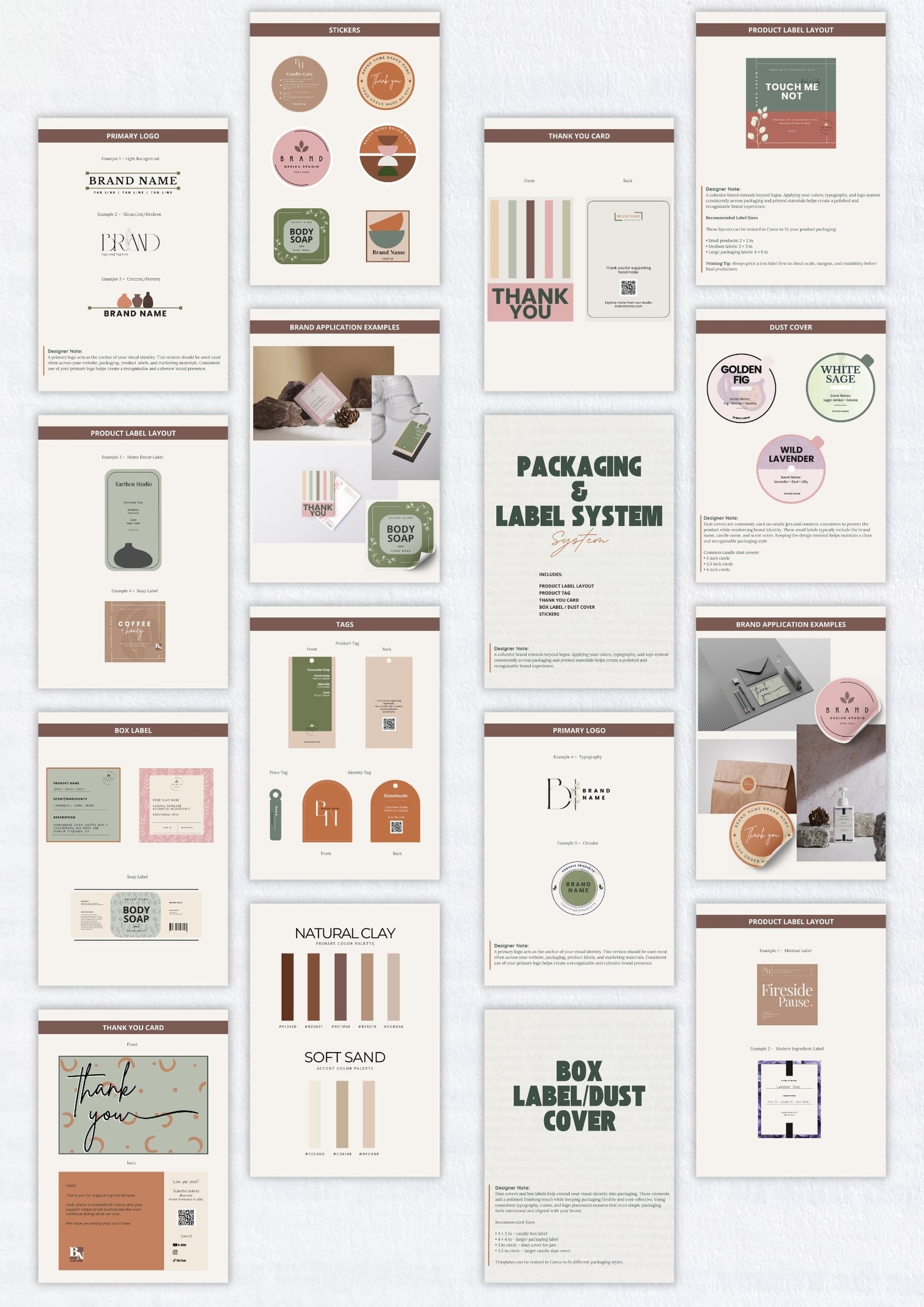Canva Branding Kit for Handmade Businesses | Logo & Packaging Templates