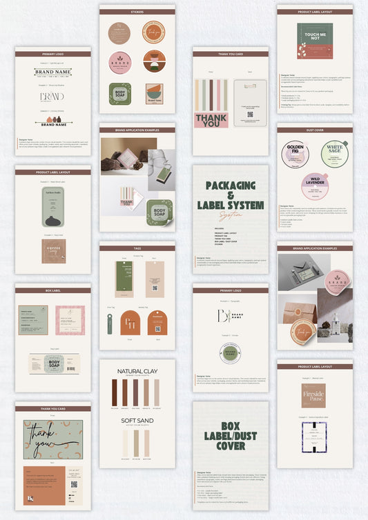 Canva Branding Kit for Handmade Businesses | Logo & Packaging Templates