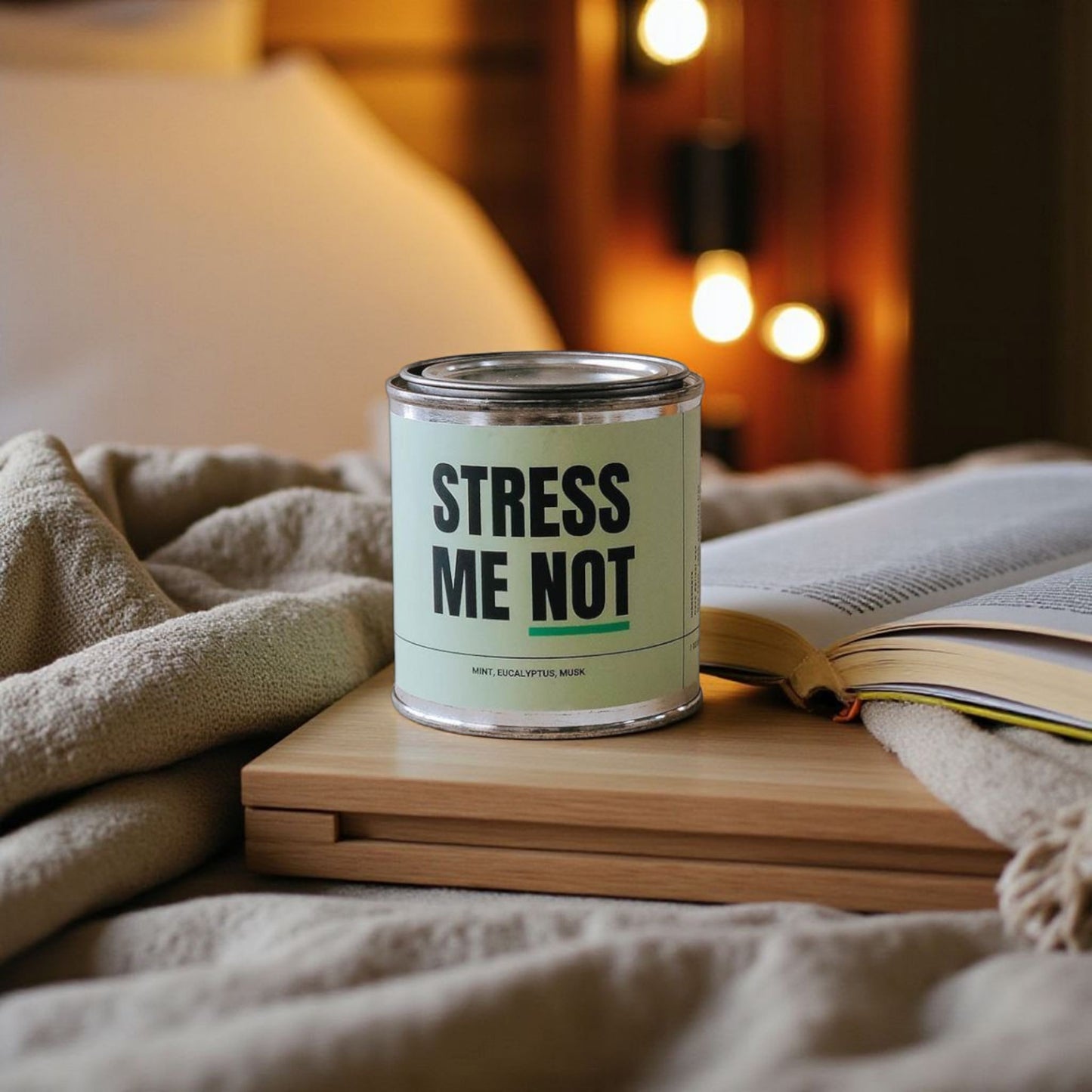Eucalyptus Spearmint Candle – Stress Relief Tin, 7oz