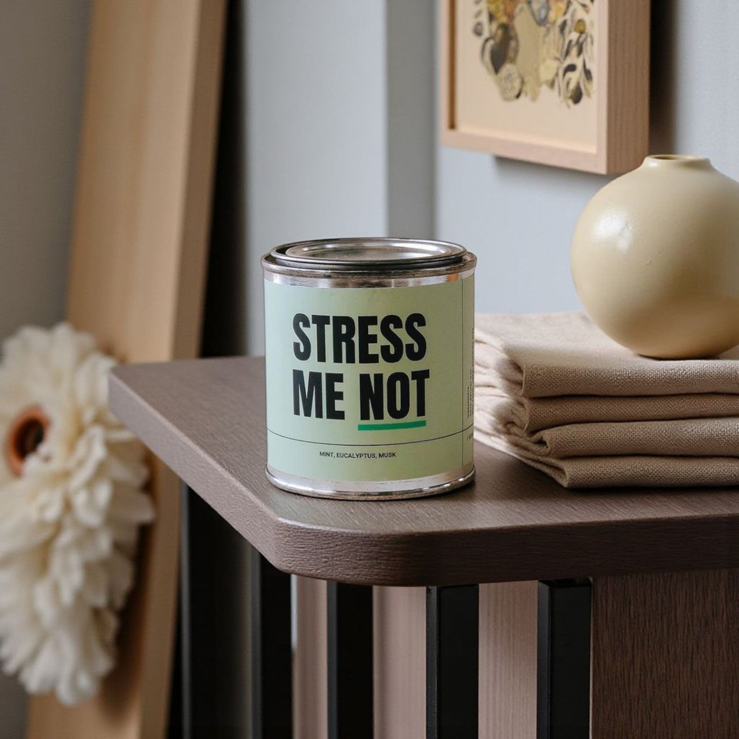 Eucalyptus Spearmint Candle – Stress Relief Tin, 7oz