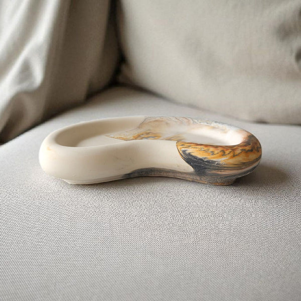 The Lagoon Tray – Brown swirl, Eco-Conscious Decorative Tray for Home