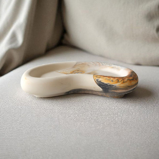The Lagoon Tray – Brown swirl, Eco-Conscious Decorative Tray for Home