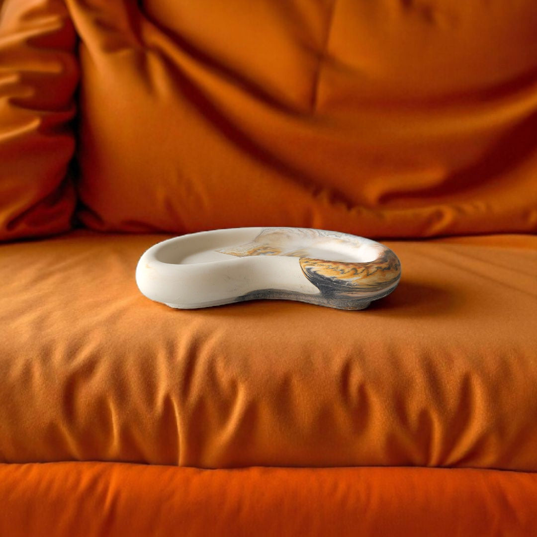 The Lagoon Tray – Brown swirl, Eco-Conscious Decorative Tray for Home