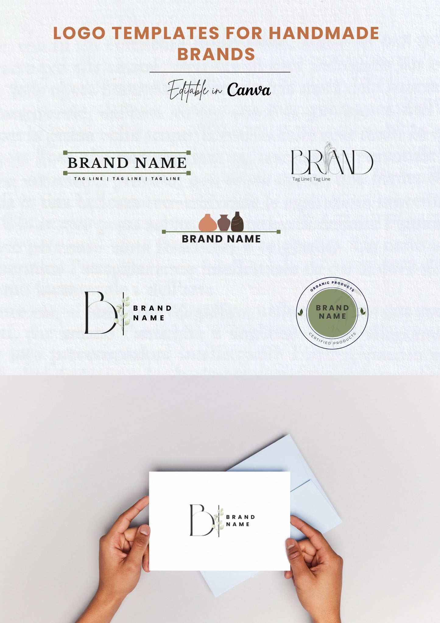 Canva Branding Kit for Handmade Businesses | Logo & Packaging Templates