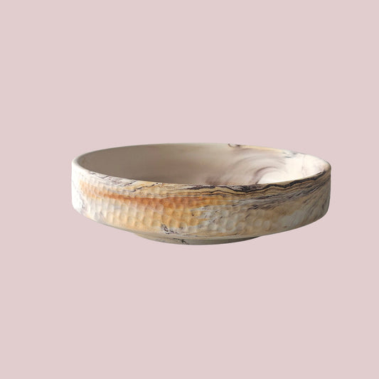 The Terra Bowl 7 inch handmade warm marble cement catchall bowl