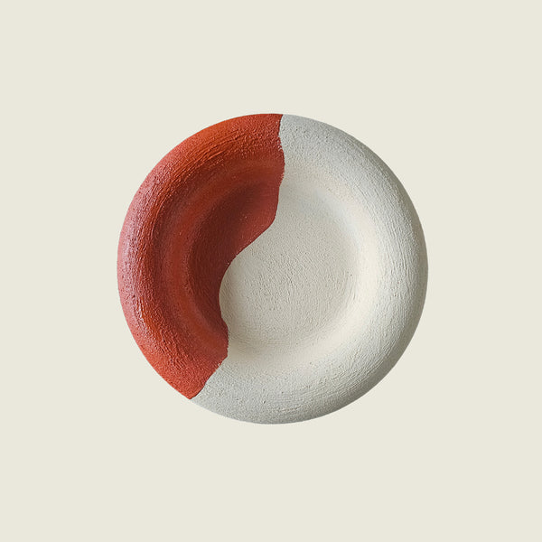 The Cove Bowl – Terracotta & Cream, Textured Cement