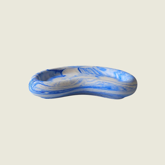 The Lagoon Tray – Blue Swirl, Eco-Conscious Decorative Tray for Home