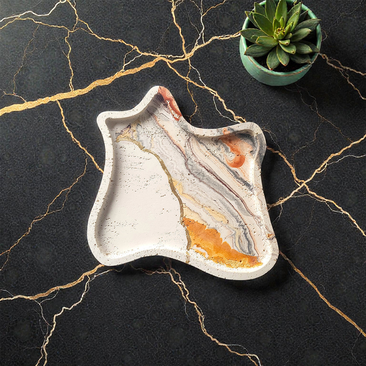 The Terrain Tray – Handmade Marble Cement Catchall