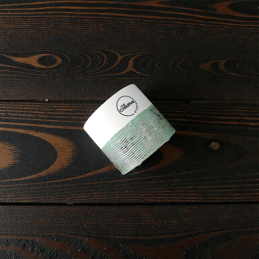 White Oak Vanilla Candle – Handmade Cement, Wooden Wick, 7oz