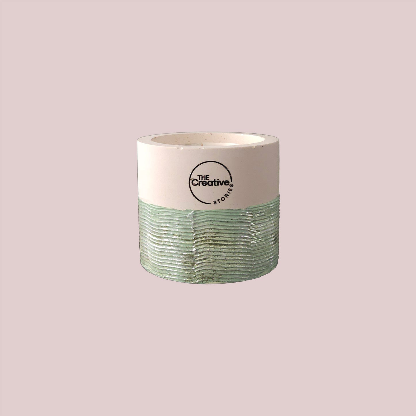 White Oak Vanilla Candle – Handmade Cement, Wooden Wick, 7oz