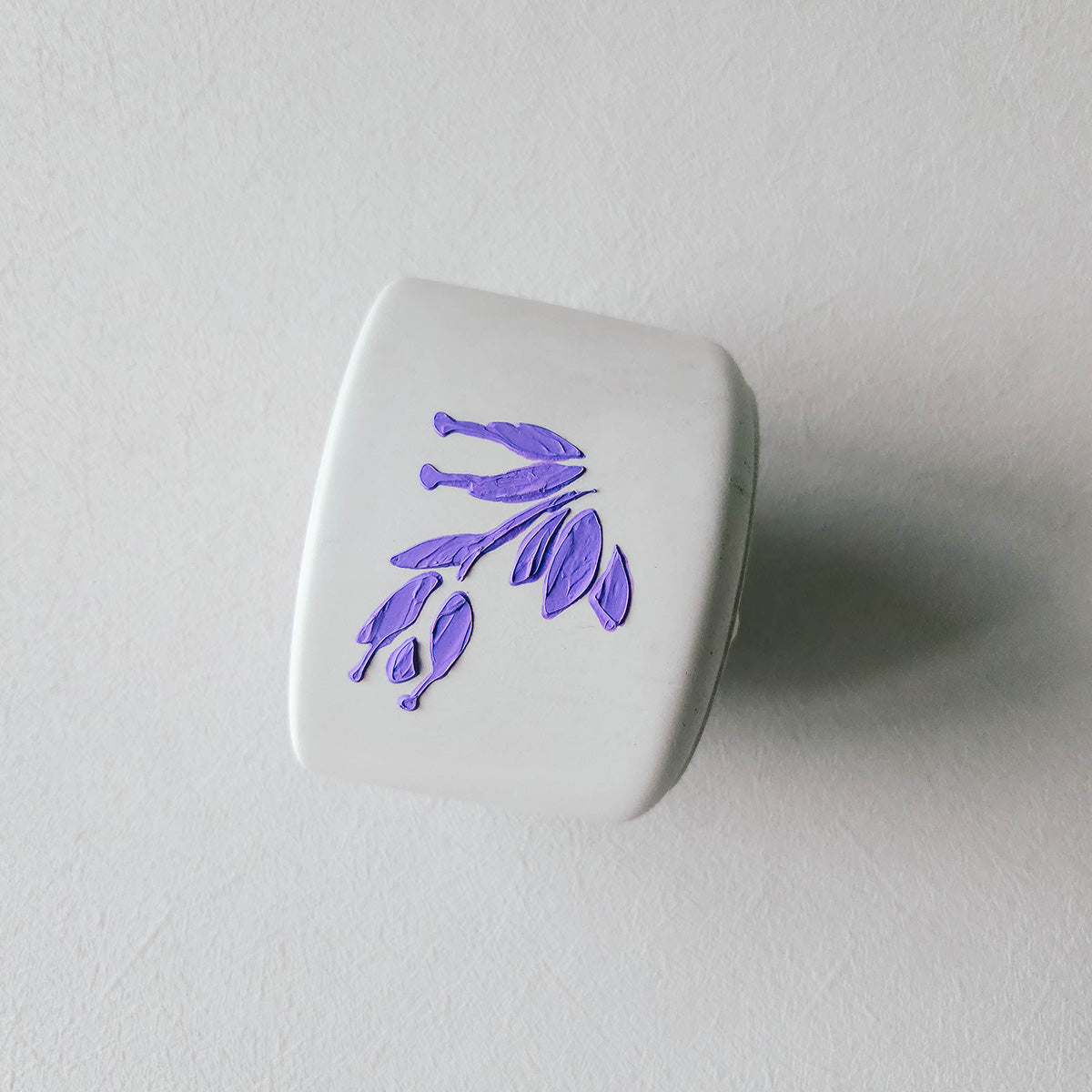 I'm Blooming cactus flower and jade candle in handmade mint green cement vessel