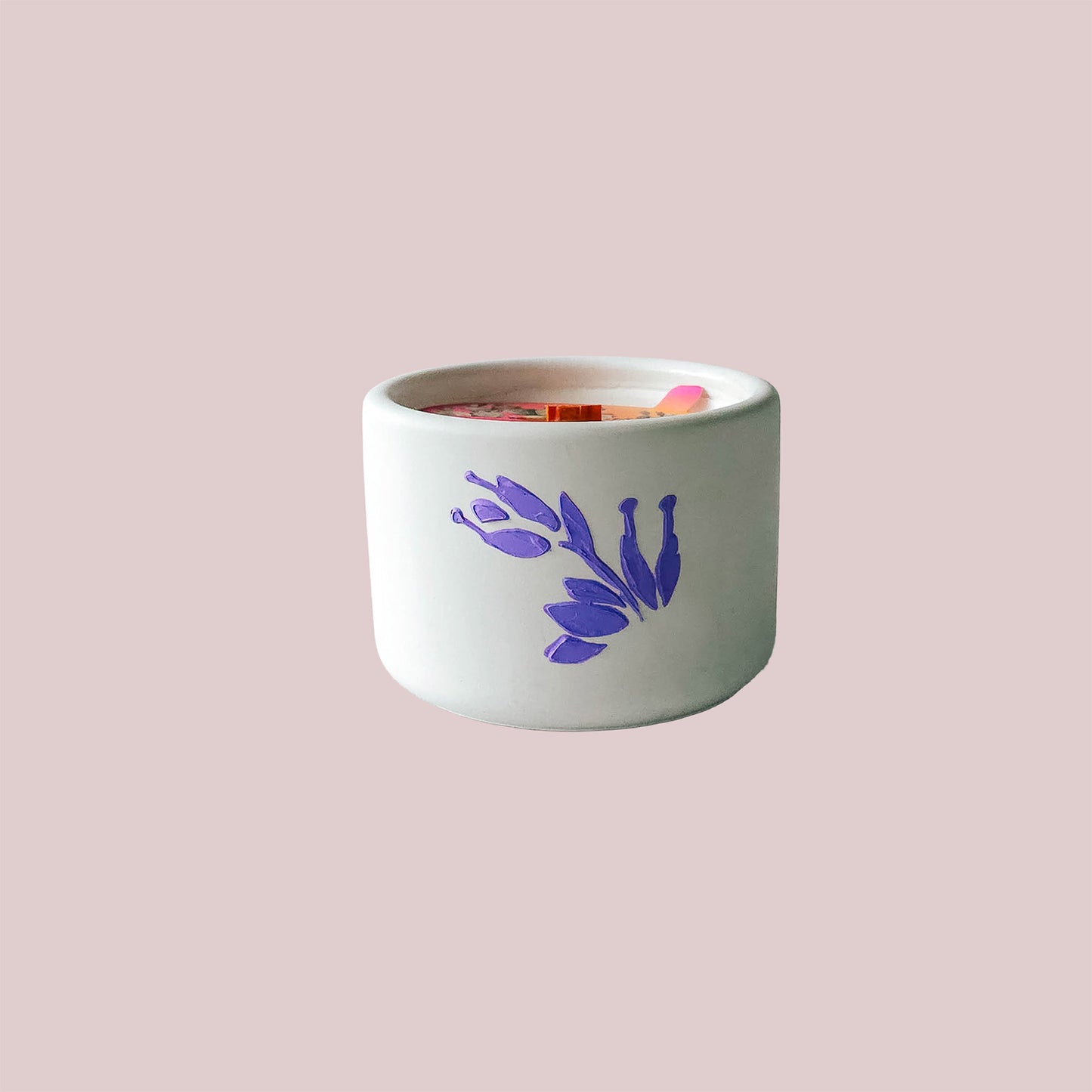 Cactus Flower & Jade Candle – I'm Blooming | Handmade Cement, 8oz