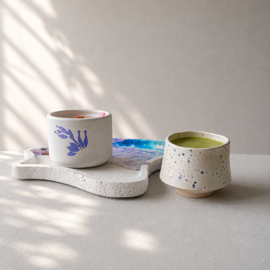 Cactus Flower & Jade Candle – I'm Blooming | Handmade Cement, 8oz
