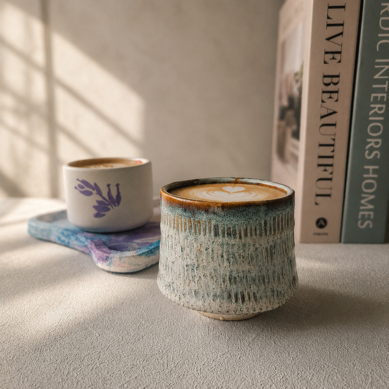 Wander Handmade Pedestal Cup – Ceramic, Matcha, Coffee & Tea, 11oz