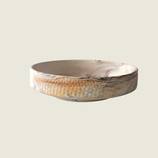 The Terra Bowl – Warm Marble, Handmade Cement, 7"