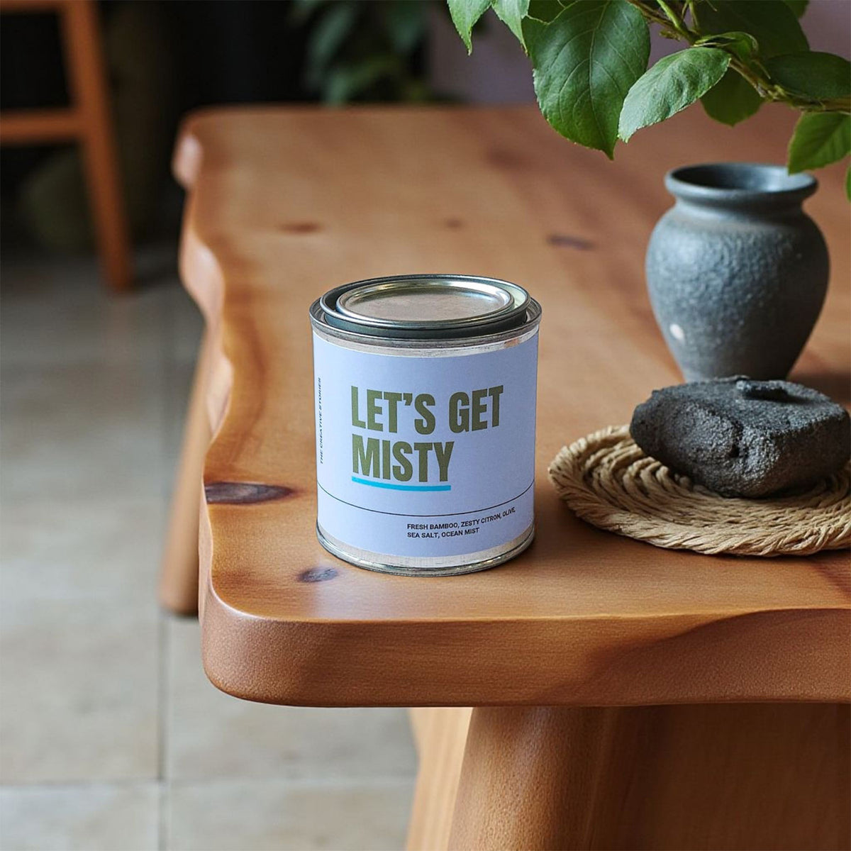 Ocean Mist Sea Salt Candle – Fresh Bamboo Tin, 7oz