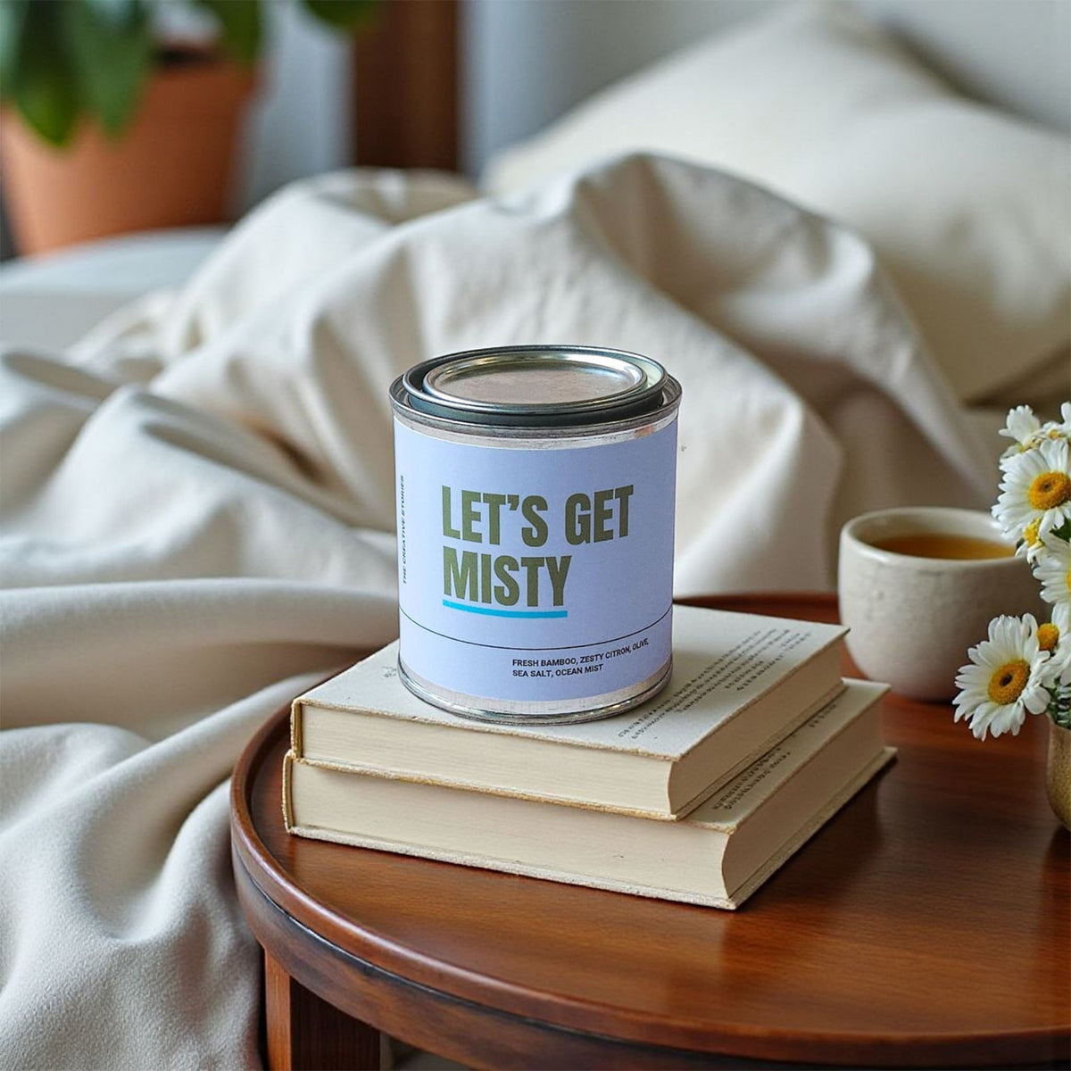 Ocean Mist Sea Salt Candle – Fresh Bamboo Tin, 7oz