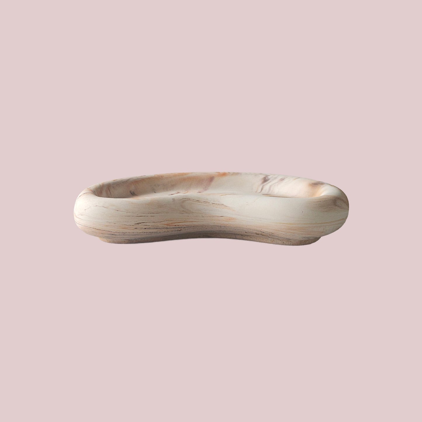 The Lagoon Tray – Marble, Bean-Shaped Cement Catchall