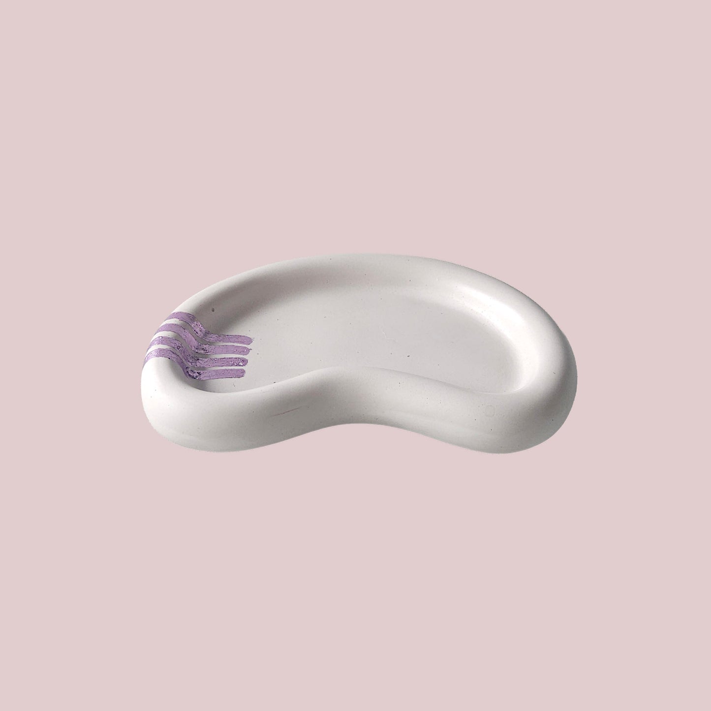 The Lagoon Tray – Greyish Lavender with Purple Stripes, 8.26"