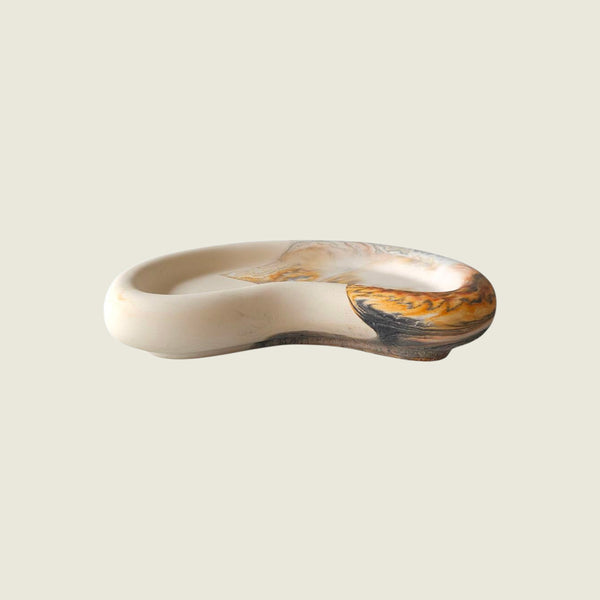 The Lagoon Tray – Brown swirl, Eco-Conscious Decorative Tray for Home