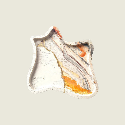 The Terrain Tray β Handmade Marble Cement Catchall