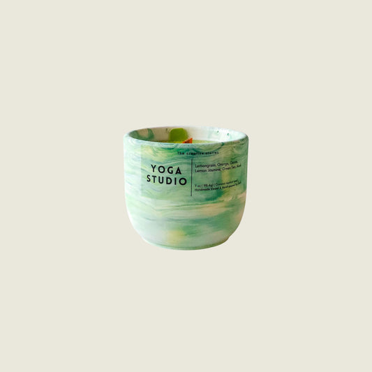 Handcrafted Green Tea & lemongrass candle