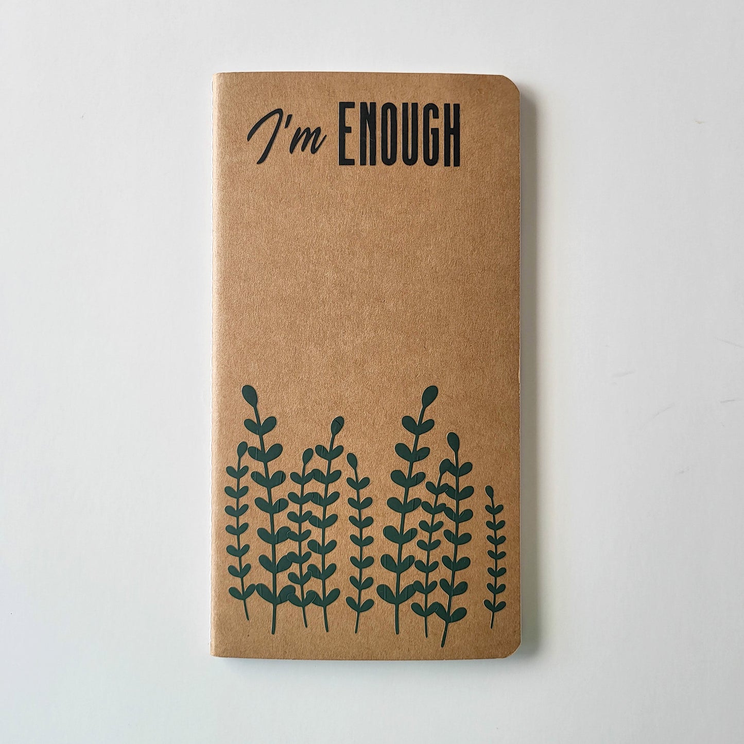 Leaves design on journal | Notebook - I'M ENOUGH