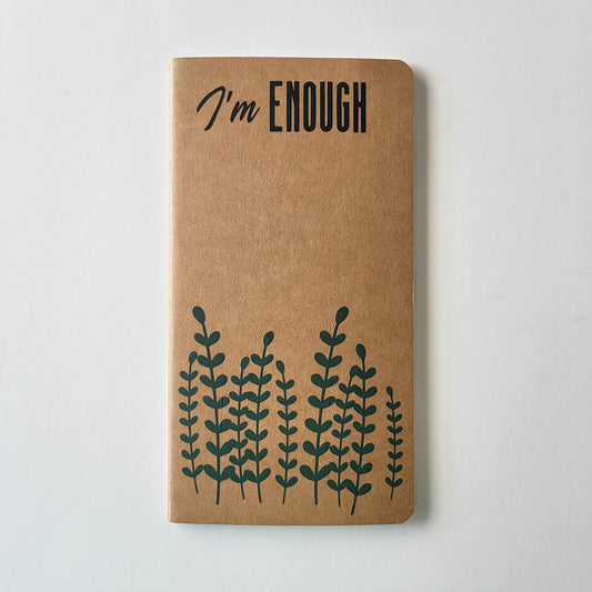 Leaves design on journal | Notebook - I'M ENOUGH
