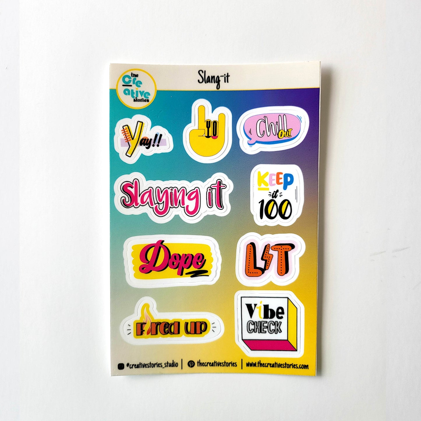 Fun sticker sheet | fun sticker | Waterproof stickers | laptop sticker | Journal Sticker | SLANG IT