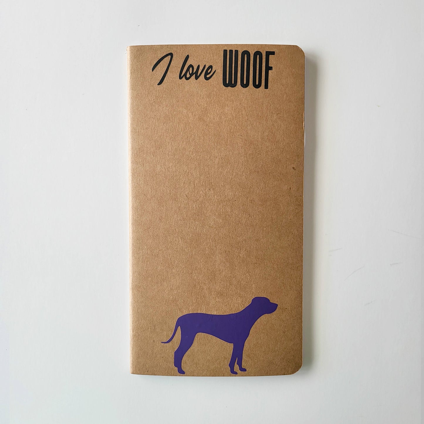 Dog design journal | Notebook - I LOVE WOOF